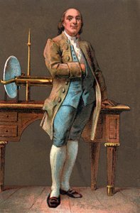 Retrato de BENJAMIN FRANKLIN (1706-1790) impresor, editor, científico, inventor, estadista y diplomático estadounidense de Anonymous Anonymous
