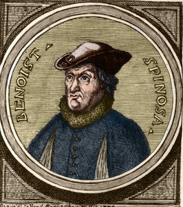 Retrato de Baruch Spinoza (1632-1677), filósofo neerlandés, también conocido como Bento de Espinosa o Benedictus de Spinoza o Benoit de Spinoza. Grabado del siglo XVII