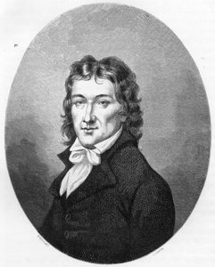 Retrato de Camille Desmoulins (1760-1794) publicista y político - Grabado de 1863 en 