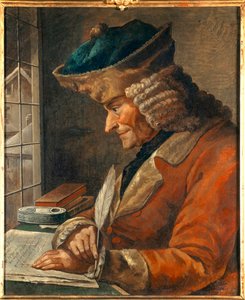 Retrato de François Marie Arouet Voltaire (1694-1778) en su gabinete de trabajo de Anonymous Anonymous
