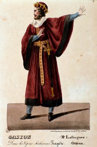 Retrato de Gaston interpretado por Lafargues en I vespri siciliani (Las vísperas sicilianas) ópera de Giuseppe Verdi de Anonymous Anonymous
