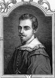 Retrato de Giulio Cesare Procaccini (1574-1625) pintor italiano. Grabado de 1859 en “las galerías de Europa - Italia” por Armengaud. de Anonymous Anonymous