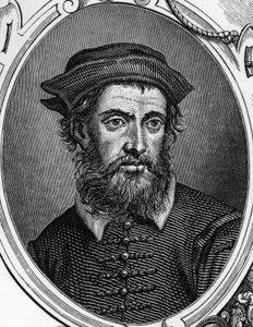 Retrato de Gregorio di Tomaso Chiulinovich Lo Schiavone (1436-1504) pintor italiano. Grabado de 1859 en 