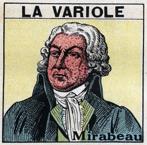 Retrato de Honoré Gabriel Riqueti, Conde de Mirabeau (1749-1791) con el rostro marcado por la viruela.