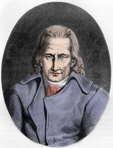 Retrato de Jacques Cazotte, autor francés - Retrato de Jacques Cazotte (1719-1792) - Grabado de 1863 en "Le Livre Rouge - Historia De La Horca en Francia" por Dupray de La Maherie - Colección privada de Anonymous Anonymous