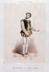 Retrato de Jean Baptiste Faure como Don Giovanni (1866) de Anonymous Anonymous