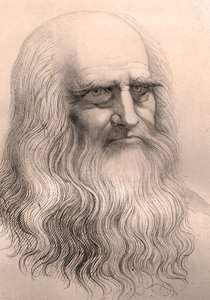 Retrato de Leonardo Da Vinci (1452 - 1519) de su autorretrato