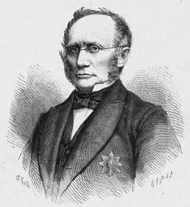 Retrato de Ludwig Windthorst (1812-1891), político católico alemán. Grabado en “Les Missions Catholiques au XIXeme Siecle” por Louis-Eugene Louvet. Colección privada. de Anonymous Anonymous