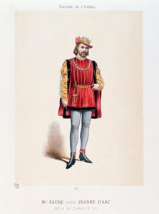 Retrato del Sr. Faure interpretando al Rey Carlos VII en la ópera Juana de Arco en la Hoguera de Honegger
