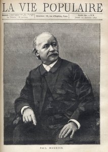Retrato de Paul Meurice (1818-1905), escritor francés. Grabado en “La vie populaire” de Anonymous Anonymous