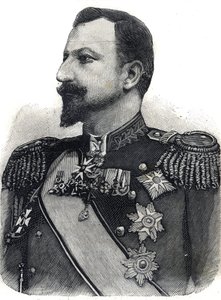 Retrato del Príncipe Fernando I (1861-1948) de Bulgaria. Grabado en “Le Peute Parisien”