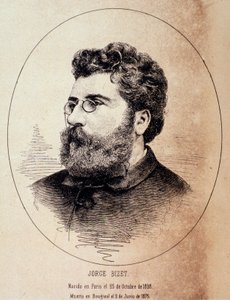 Retrato del compositor inglés Georges Bizet (Dibujo después de una fotografía)