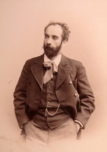 Retrato del artista Isaac Ilitch (Isaak Ilyich) Levitan (1861-1900). Foto de albúmina de Anonymous Anonymous