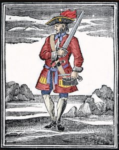 Retrato del pirata Jack Rackham conocido como Calico Jack (? 1720). Grabado. de Anonymous Anonymous