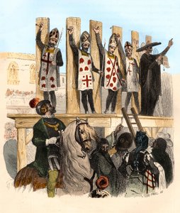 Castigo del clavo en el siglo XVI. Ilustración en 