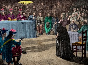 La reina María Antonieta ante el Tribunal Revolucionario el 4 de octubre de Anonymous Anonymous