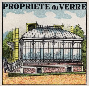 Radiación y conductibilidad: un invernadero de vidrio utiliza una de las propiedades del vidrio para ser transparente al calor de la luz y no al calor oscuro. Ilustración anónima de 1925. Colección privada.