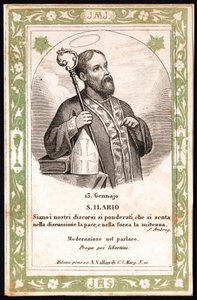 Representación de San Hilario. Imagen piadosa. Postal. Principios del siglo XX. Colección privada de Anonymous Anonymous