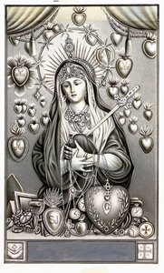 Representación de la Virgen de los Dolores, Mater Dolorosa. Imagen piadosa. Principios del siglo XX Colección privada de Anonymous Anonymous