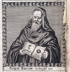 Roger Bacon (1214-1294), apodado Doctor Mirabilis (Doctor admirable) - Obra anónima, grabado