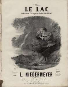 Partitura para “Le Lac” Meditación Poética de Alphonse de Lamartine, Música de Abraham, Louis Niedermeyer. Colección privada de Anonymous Anonymous