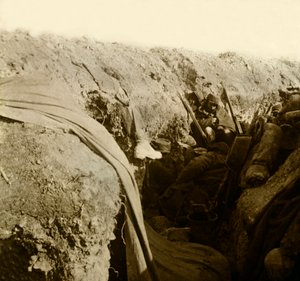 Placa de vidrio estereoscópica sobre la Primera Guerra Mundial