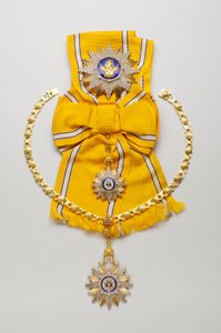 Tailandia - Orden de Rajamitrabbhorn: conjunto completo - placa, insignia y colgante, mediados del siglo XX de Anonymous Anonymous