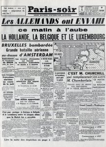 La Batalla de Bélgica o Campaña Belga - campaña de 18 días - invasión de Bélgica por tropas alemanas durante la Segunda Guerra Mundial - PARIS EVIOR del 11/05/1940 - LOS ALEMANES INVADEN HOLANDA - BÉLGICA Y LUXEMBURGO de Anonymous Anonymous