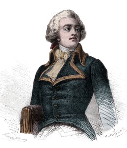El Conde Louis Marie de Narbonne-Lara (Narbonne Lara) (1755-1813) Conde y general francés - Grabado en “Histoire des Girondins” de Alphonse de Lamartine (1790-1869) 1865-1866 - Colección privada