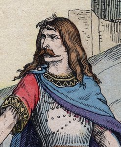 El jefe galo Vercingetórix (72-46 a.C.) - grabado de Anonymous Anonymous