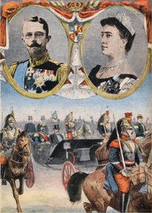 Los Huéspedes de Francia: Rey Gustavo V (1858-1950) y Reina de Suecia Victoria (Viktoria de Baden) de Anonymous Anonymous