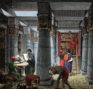 La Biblioteca de Alejandría - Vista del interior de la Biblioteca de Alejandría en Egipto