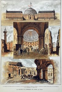 La Bolsa de París por Deroy, Grabado de 1887 en 