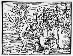 El beso ritual del Sabbat en las nalgas del diablo - 