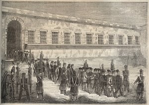 El bagne de Rochefort en el siglo XIX. Grabado en “Histoire des bagnes depuis leur création à nos jours” (1877) de Pierre Zaccone (1817-1895). Colección privada. de Anonymous Anonymous