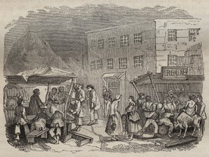 La cantina del Bagne de Rochefort en el siglo XIX. Grabado en “Histoire des bagnes depuis leur creación à nos jours” (1877) por Pierre Zaccone (1817-1895). Colección privada. de Anonymous Anonymous