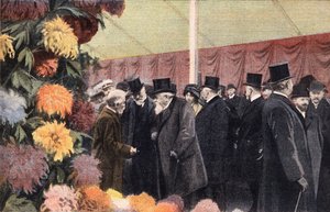 La fiesta del crisantemo: exposición oficial de crisantemos. Grabado. Uno de los periódicos Le petit parisien del 20/11/1910. Colección privada de Anonymous Anonymous