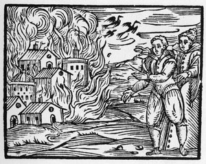 La maldición de los magos quemando la ciudad - 