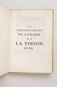 Las ordenanzas de la Orden del Toisón de Oro que pertenecieron a Philippe Sforza Visconti Doria, Marqués de Caravaggio (siglo XVII)
