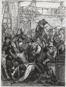 Robo del guardamuebles (actual Hotel de la Marine, Place de la Concorde) - Robo en la semana del 11 al 17 de septiembre de 1792 por una banda encargada por Paul Miette, de una parte de los Diamantes, en el hotel du Garde-Meuble de la Couronne, París