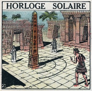 Tiempo: reloj solar (reloj de sol) usado en el antiguo Egipto