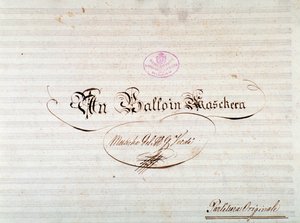 Portada de la primera edición de la partitura de Un ballo in maschera, ópera de Giuseppe Verdi de Anonymous Anonymous
