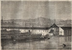 El bagne de Toulon en el siglo XIX. Grabado en “Histoire des bagnes depuis leur création à nos jours” (1877) de Pierre Zaccone (1817-1895). Colección privada. de Anonymous Anonymous