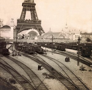 Exposición Universal de 1900 - Exposición Universal de 1900 en París: La estación del Campo de Marte - colección privada de Anonymous Anonymous