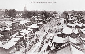 Vista de una calle en Pekín, China Fotografía de principios del siglo XX - Colección privada