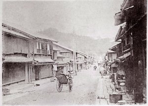 Vista de una calle de un pueblo en China Fotografía de principios del siglo XX - Colección privada de Anonymous Anonymous