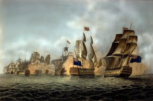 Vista de la Batalla del Cabo de San Vicente el 14/02/1797 Grabado de 1798 de Anonymous Anonymous