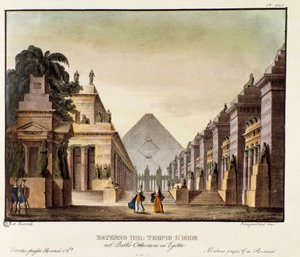 Vista del templo de Isis, escenografía para el ballet 