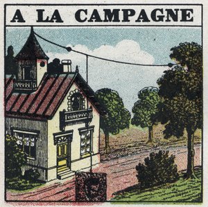 Telefonía inalámbrica: en el campo. Ilustración anónima de 1925. Colección privada. de Anonymous Anonymous