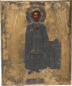 San Gran Príncipe Alejandro Nevski, siglo XIX de Anonymous Russian icon painter
